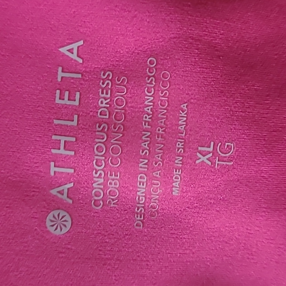 NEW Athleta Conscious Dress Barbie Pink Sz XL - Picture 7 of 9